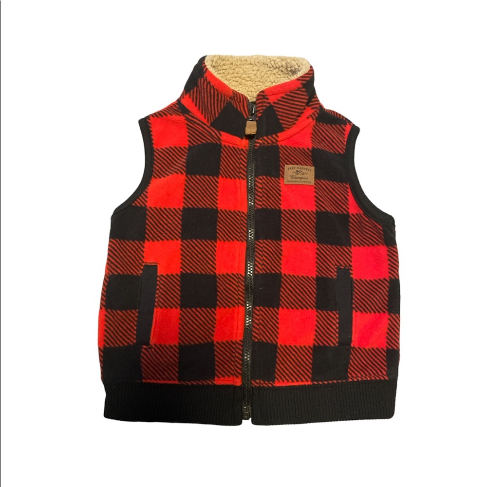 🔵3/$12 Carter’s  buffalo plaid vest
